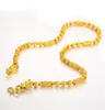 Vietnam Alluvial Gold Herren-Halskette, farbplattiert, neueste Gold-Drachenkopf-Halsketten-Designs, Schmuck 9903674
