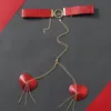 Sexy Metal Chain Linked Nipple Cover With Choker Nipple Pasties Reusable Women Bondage Choker Collar Body Chain Sex Games Toys