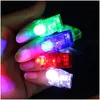 Party Decoration Mini LED Finger Lights Small Size Toy Night hela PL On Off Laser Drop Delivery Home Garden Festive Supplies Event OTIVP