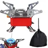 Foldable Camping Gas Stove 6800W Windproof Outdoor Cooking Cooker Portable Cookware for Picnic Backpacking Barbecue BBQ 231225