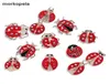 Morkopela Ladybugs Emalj krage stift liten insekt brosch stift smycken metall kvinnor män klädklipp broscher tillbehör8037376