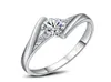 Belle princesse bijoux placage S925 en argent Sterling cristal diamant bague zircon bague de mariage taille US67897807262