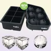 Walfos bandeja de cubo de molde de 6 células, tamanho grande, bola de gelo de uísque, 6 moldes de silicone para bar de festa 2206113930335