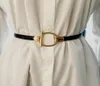 BeltNiche piece patent leather round metal buckle dress coat decorative belt thin fashion waistband9382285