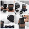 TeAware Setleri Gongfu Çay Seti Taşınabilir Seramik Çin Teapot Compact Service ve fincan Minimalist Pot Cups