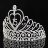 Janefashions Quinceanera Sweet 15 Fifteen 15th Birthday Party Coronas de Clear White Österrikisk strass Tiara Crown Y200807189o