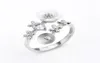 Configurações de anel de pérola 925 prata esterlina descobertas flor concha branca zircão pérolas montagem diy 5 peças 4634596