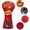 Golf Club Headcovers Red Bomb Bombs Premium lederen golfhouten hoofdcovers Set Golf Club Headcovers voor Driver Fairway Hybrid 231225