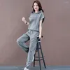 Women's Two Piece Pants 2 Pcs/Set Suit Top Trousers Hooded Ankle-banded Lady Sweatshirt Women Clothes