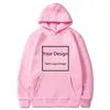 Ihr EIGENES Design/Bild Benutzerdefinierte Männer Frauen DIY Hoodies Sweatshirt Lässige Hoody-Kleidung 13 Farben Lose Mode 231226