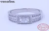 Vecalon anel masculino de prata esterlina 100, joia genuína 100, 1ct, diamonique cz, noivado, casamento, para homens, pai3919491