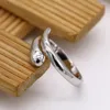 Cluster Rings Classic Style Simple Open Round Drip Ring Adjustable Woman 925 Sterling Silvers Cute For Children Fine Jewelry Gifts