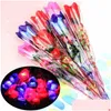 Decorative Flowers & Wreaths Led Light Up Rose Flower Glowing Valentines Day Wedding Decoration Fake Flowers Party Supplies Decoration Otbgq