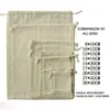 100pcs Jewelry Drawable Cotton Muslin Bags Wedding Gift Bags Pouches Retail Drawstring Pouch Packaging Christmas decor2595