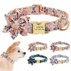 Leashes Dog Collar Leashes Dog Accessories Pet Puppy Cat Collar Custom Nylon Printed Dog Type Collar Personlig graverad ID -tagg Co