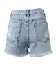 Damesshorts Zijrits Zoom Denim Dames Hoge taille Slanke handverzwakte zakken Gat Kwastje Zomer Effen