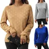 Suéteres de mujer ropa femenina 2023 llegadas moda Casual suéter de cuello redondo suelto Color sólido jersey de manga larga Top