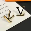 Charm Diamond Letter Met Stempel Designer Stud Vrouwen Oorbellen Roestvrij Staal Zilveren Oorbel Parel Bruiloft Geschenken Sieraden