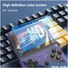 Jugadores de juegos portátiles R36S Mini Consola 64GB Juegos de 3.5 pulgadas IPS SN Classic Player Open Ce Linux 3D Dual System para niños y ADT Drop DHGHC
