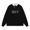 Designer hoodie flockar digital tryckning hög gata stil polo krage vår och hösten män och kvinnors långa ärm Terry sweatshirt