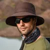 Berretti Uomo Cappello Panama Escursionismo Cappello da sole Protezione UV Tesa larga Protezione solare Pesca Campeggio Alpinismo