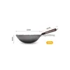 Panelas Tradicionais Ferro Wok Não Revestimento Woks Mão Forjada para Cozinha Panwooden Handle Panela de Gás Panelas 230224 Drop Delivery Dh9yj