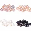 Bracelet Half Hole Pearl Beads Natural Freshwater Oval Half Drilled Pearls Beads for Diy Jewelry Making Earrings Craft Accessories 10pcs