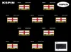 Rechthoek Nationale Vlag Patch Haak Lus Engeland Badges Armband 3D Plak op Jas Rugzak Stickers4092581