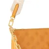 Topkwaliteit M57790 COUSSIN tote Clutch Designer tassen Luxe keten Portefeuilles Cross Body Schoudertas met reliëf Dames heren echt lederen pochette handtas riem zelfs tassen