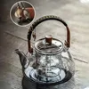 Glass Teapot Beam Kettle Household Electric Pottery Stove Tea Pot Set Cooking and Steaming Dual Purpose Tea Kettle Tea Infuser 231225