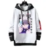 Anime Jujutsu Kaisen for Men Hoodies Satoru Gojo Print Sweatshirts Y2K Ribbon Letter Hoodie Women Patchwork Long Sleeved Clothes