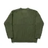 Rundhals-Pullover in Grün, hochwertiger, modischer Strickpullover für Herren