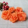 Dekorativa blommor 100st 22Colors 8cm Silk Rose Artificial Flower Heads For Wedding Wall Arch Bakgrund Bukett Decoration Festival