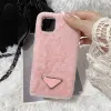 Fashion Designers Cell Phone Cases for iPhone11 12 13pro Promax Luxury Plush Soft Phonecase For X Xs Xr Xsmax 7p 8pWith Letter Phone Case back cover G2312265PE