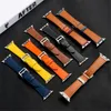 Business H Leather Retro Straps Petite Taille Brute Punk Wristband Bracelet Band Band Bands for Apple Watch Series 3 4 5 6 7 8 9 Ultra Iwatch 42 44 45 49mm