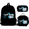 Bags 3pcs/set zaino ninja kidz zaino per spalle borse da stampa 3d borse da scuola mocchilas zaino studente