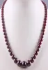 Natural Garnet Graduated Round Beads Necklace 17 Inch Jewelry For Gift F190 Chains7811800