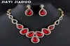 intero jiayijiaduo set di gioielli africani set di collana di cristalli color oro e orecchini per le donne gioielli di nozze di cristallo rosso9898239