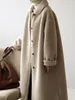 Imitation lamb wool long coat for women's winter coat