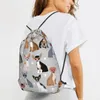 Shopping Bags Chihuahua Dog Drawstring Backpack Men Gym Workout Fitness Sports Bag Bundled Yoga For Women