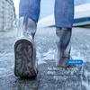 Capa de sapatos de chuva para homens e mulheres, à prova d'água, proteção à prova de chuva, cilindro alto, resistente ao desgaste, botas de chuva leves 231226