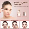 2 in 1 Elektrische Wenkbrauw Trimmer Pijnloos Eye Brow Epilator Voor Vrouwen Make-Up Mini Scheerapparaten Draagbare Ontharing Scheerapparaat 231225