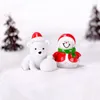 Dekorative Figuren Anmail Miniaturen Weihnachten Schneemann Weihnachtsmann Ornamente Dekoration Zuhause 2023 Jahr Weihnachtsgeschenk Bär DIY Kristallkugel