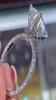 Klassischer Luxusschmuck 925 Sterling Silber Princess Cut Weißer Topas Pave CZ Eternity Infinity Damen Ehering Ring für Liebhaber9812387