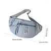 Поясные сумки Компактная и функциональная нейлоновая нагрудная сумка Y2K Однотонный слинг через плечо для переноски мелких предметов
