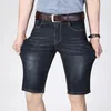 Jeans masculinos jean homens verão shorts estiramento curto moda casual de alta qualidade elástico negócios denim marca