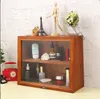 Boîtes de rangement Bacs Vintage en bois massif avec rabat de porte en verre anti-poussière à deux couches boîte à cosmétiques vitrine aveugle porte-gobelet Drop Delive Otdou