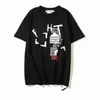 Summer Luxurys męskie i damskie Projektanci koszuli Offs Ubranie luźne koszulki Man Casual Street Graffiti Shirt Bluza krótkie rękawy