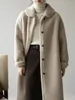 Imitation lamb wool long coat for women's winter coat