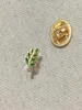 100pcs Small Custom Enamel Brooch and Pins Badge Green Leaf Acacia Sprig Ma regalia mason Lapel Pin Akasha Gift for Fello24637448024